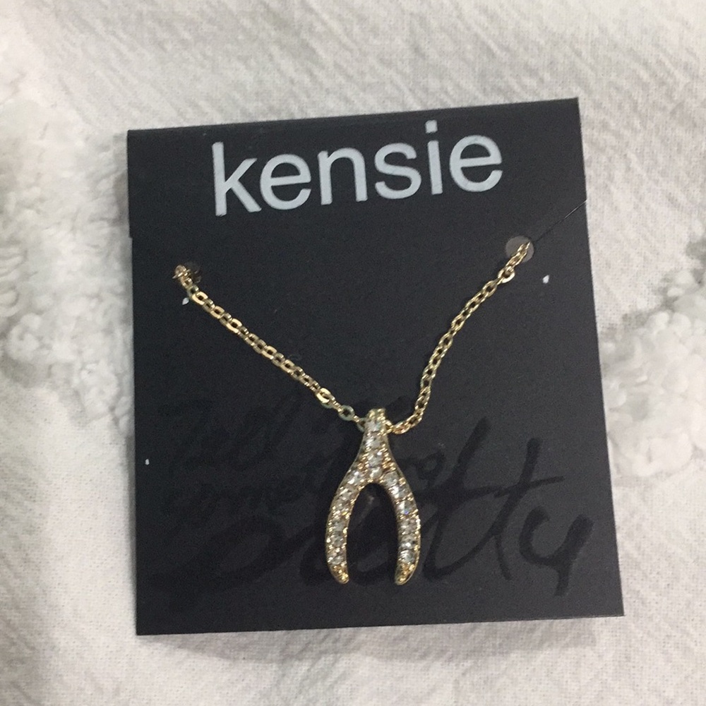 kensie necklace - wishbone pendant